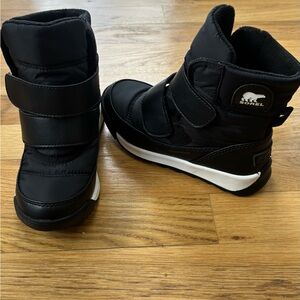 Sorel Black and White High-Top Snow Boots